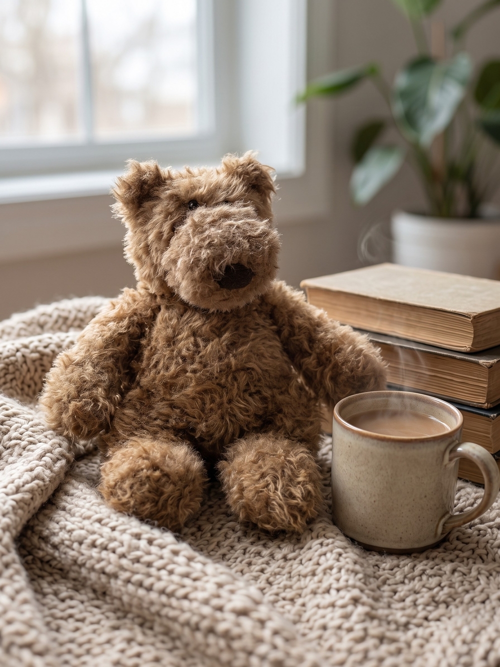 Vintage 1980s Gund Schlepp Bear Plush Brown Sherpa Nostalgic Cozycore Teddy